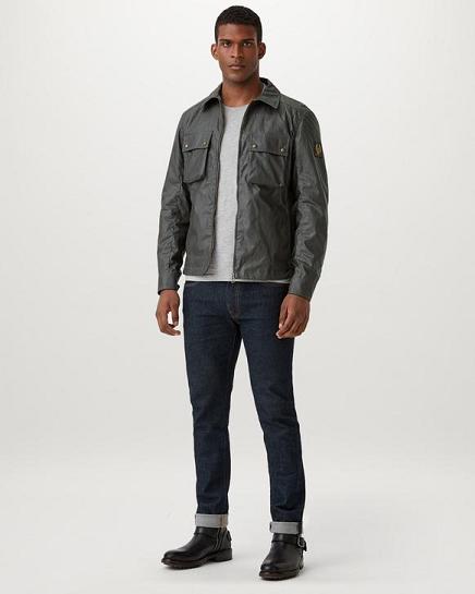 Veste Cirée Belstaff Homme Dunstall Grise Coton Soldes UE0263479